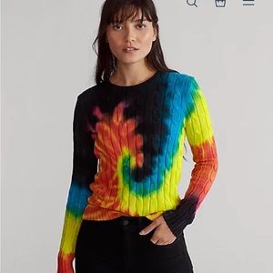 Ralph Lauren Pima Cotton Tie Dye Sweater NWOT